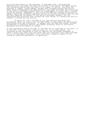 xcel energy 10q 2q03_util