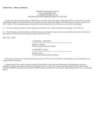 xcel energy 10q 2q03_util