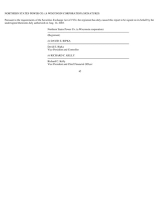 xcel energy 10q 2q03_util