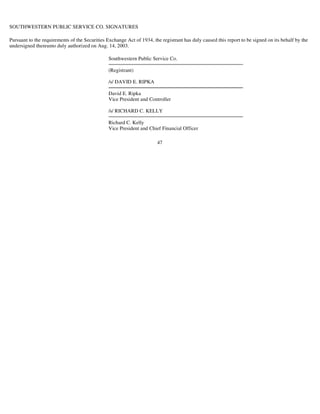 xcel energy 10q 2q03_util