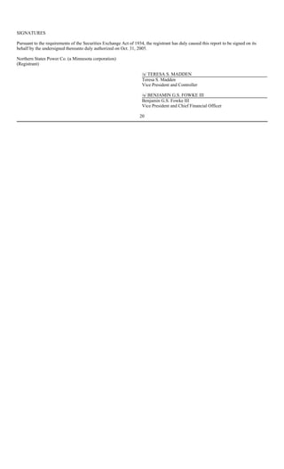 xcel energy NSPM_Q305_10Q