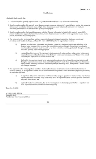 xcel energy NSPM_Q305_10Q
