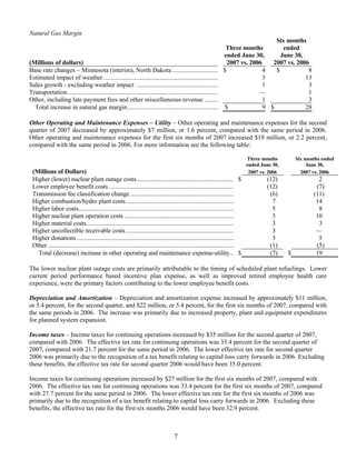 xcel energy 2007_Q2_Earnings_Release