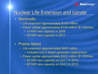 xcel energy 8_16_2007KohlerPresentation8172007SEC