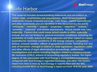 xcel energy 8_16_2007KohlerPresentation8172007SEC