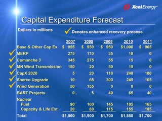 xcel energy 8_16_2007KohlerPresentation8172007SEC