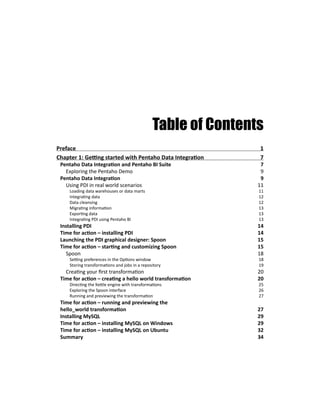 Pentaho 32 Data Integration Beginners Guide Mara Carina Roldan | PDF