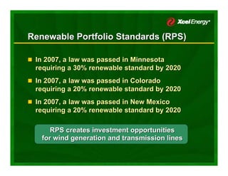 xcel energy  5_25CanadianPresentation2007