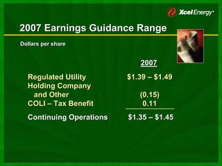 xcel energy  3_19_2007MidwestInvMtgsSECMarch2007
