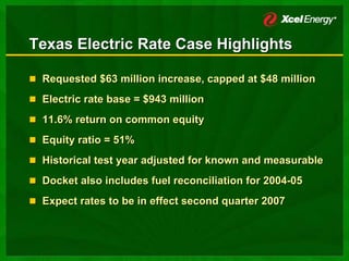 xcel energy  3_19_2007MidwestInvMtgsSECMarch2007