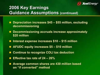 xcel energy 12_6XcelUtilityWeekSECwAppendix12062006