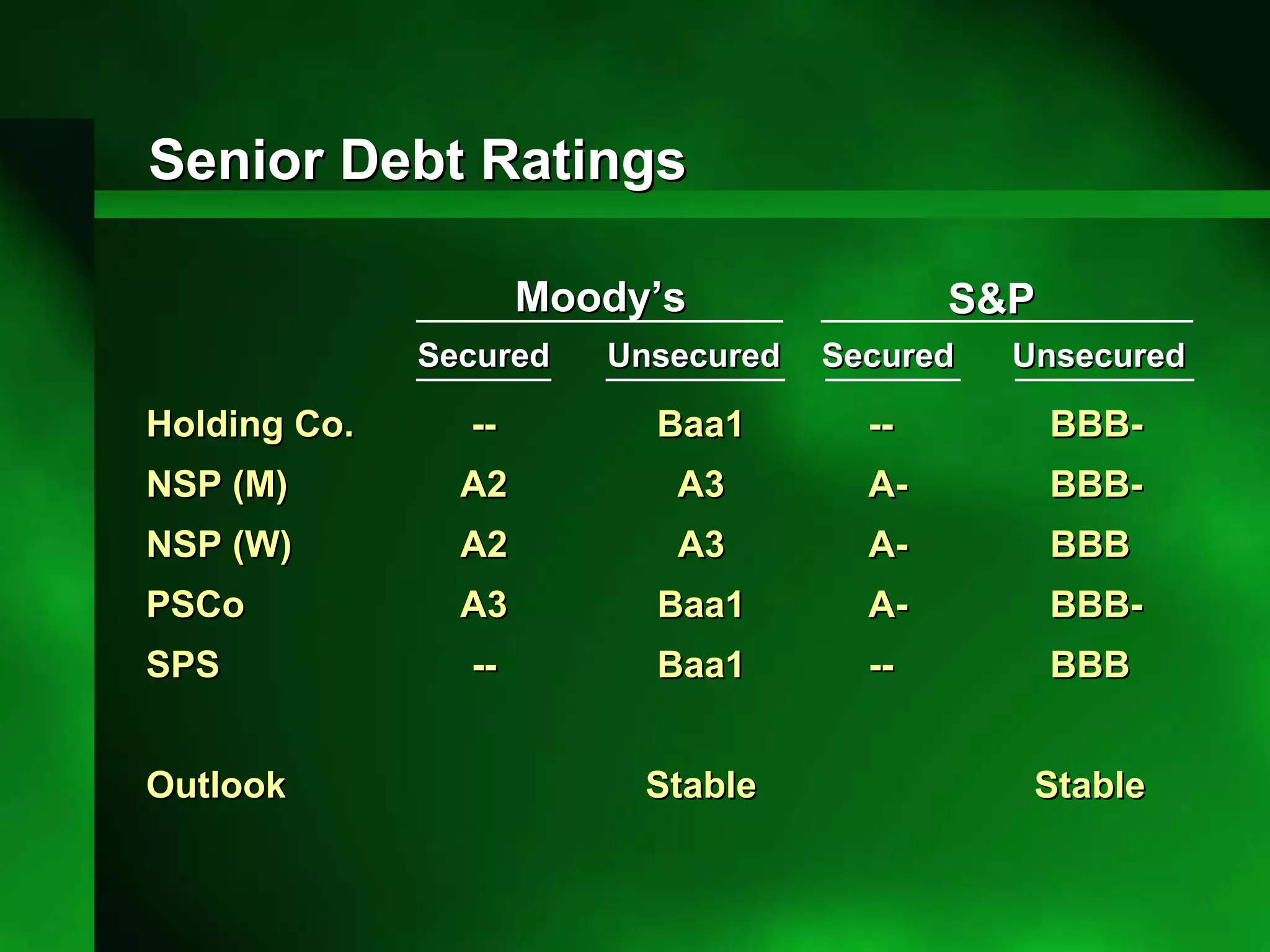 xcel energy Appendix