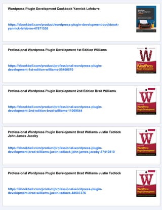 Wordpress Plugin Development Beginners Guide Vladimir Prelovac | PDF