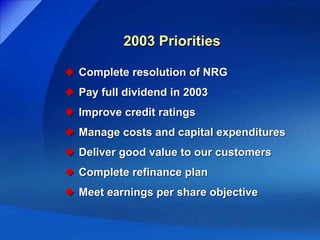 xcel energy  BofA_09/16/03