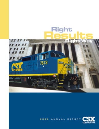 Right
 Results
    Right Way




2002   ANNUAL   REPORT
 