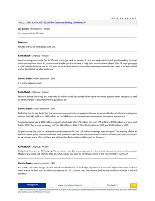 aon Transcript Q3 08