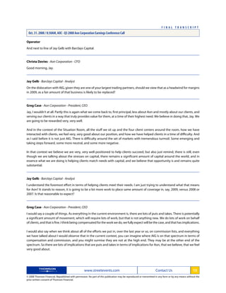 aon Transcript Q3 08