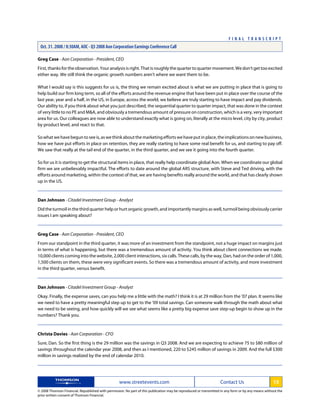 aon Transcript Q3 08