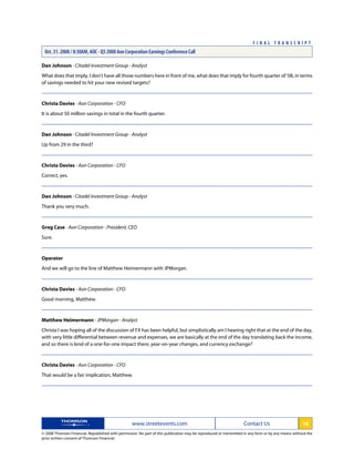 aon Transcript Q3 08