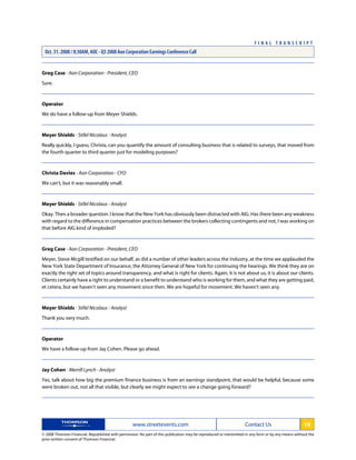 aon Transcript Q3 08