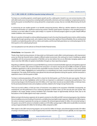 aon Transcript Q3 08