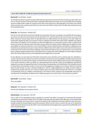 aon Transcript Q4 08