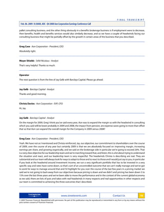 aon Transcript Q4 08