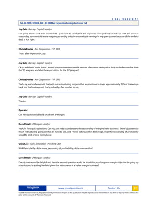 aon Transcript Q4 08