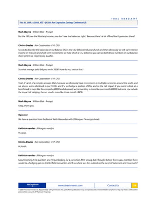 aon Transcript Q4 08