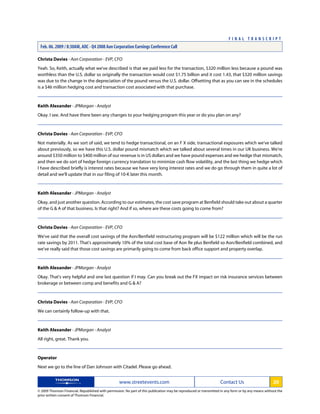 aon Transcript Q4 08