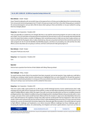 aon Transcript Q4 08