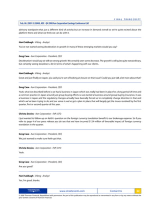 aon Transcript Q4 08