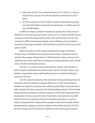 alltel  4Q 04_Earningsrelease