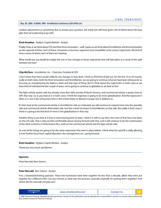 arvinmeritor _Transcript_20080506