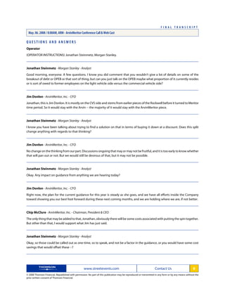 arvinmeritor _Transcript_20080506