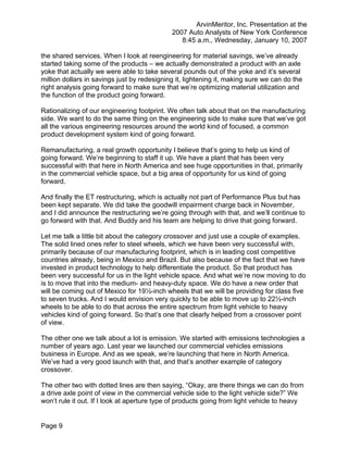 arvinmeritor transcript