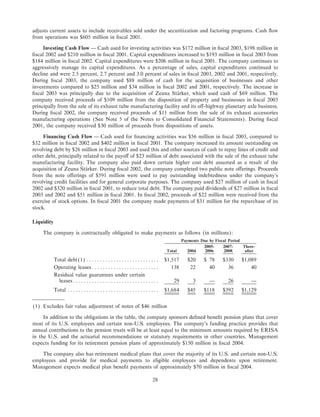Arvinmeritor 2003 Annual Report