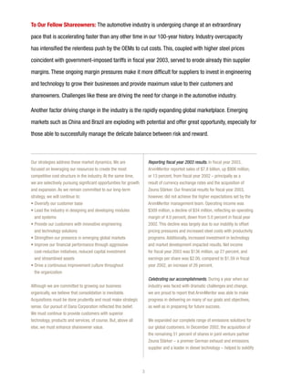 Arvinmeritor 2003 Annual Report