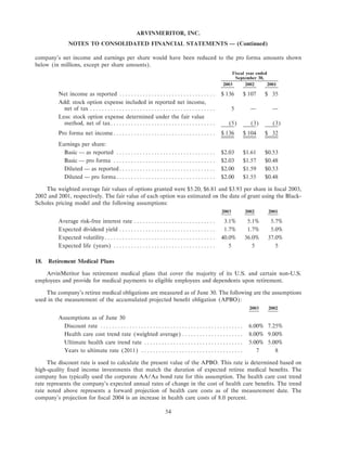 Arvinmeritor 2003 Annual Report