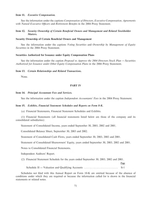 Arvinmeritor 2003 Annual Report