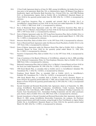 Arvinmeritor 2003 Annual Report