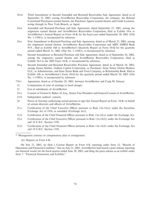 Arvinmeritor 2003 Annual Report