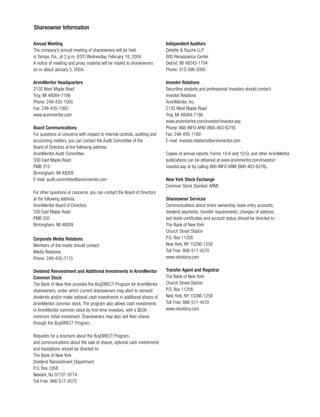 Arvinmeritor 2003 Annual Report