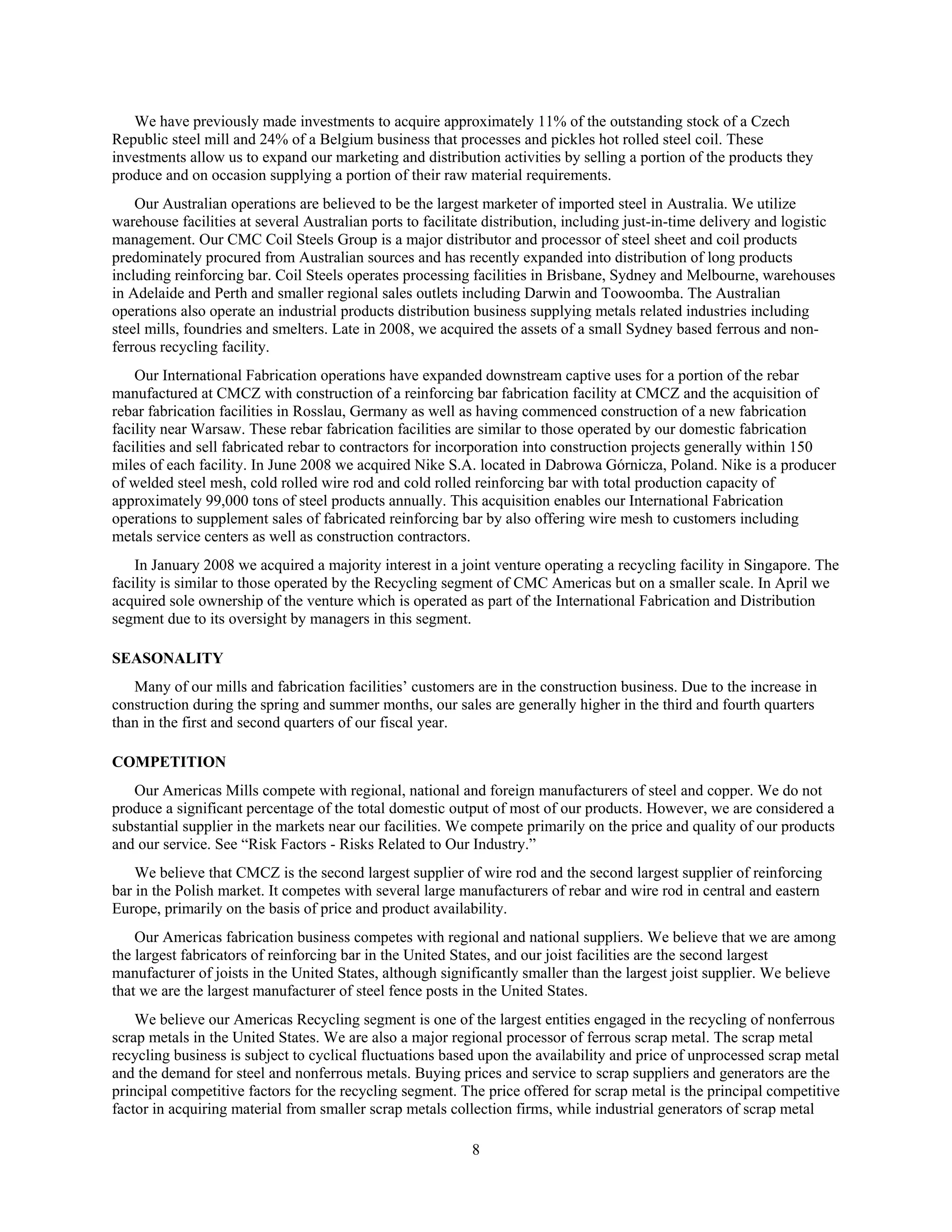 commercial metals E12CEF05-1876-41A8-9560-0FADE6D607D9_2008_AR