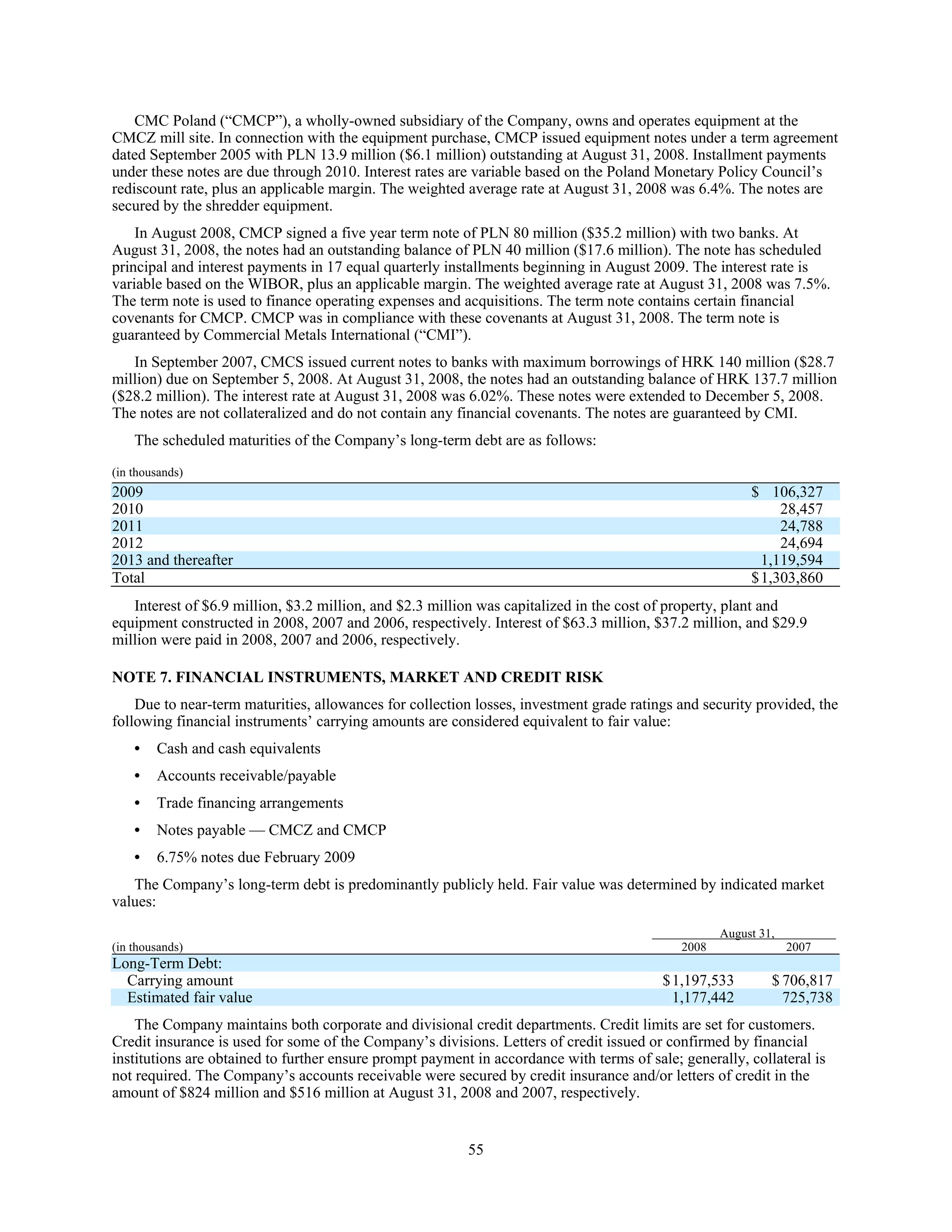 commercial metals E12CEF05-1876-41A8-9560-0FADE6D607D9_2008_AR