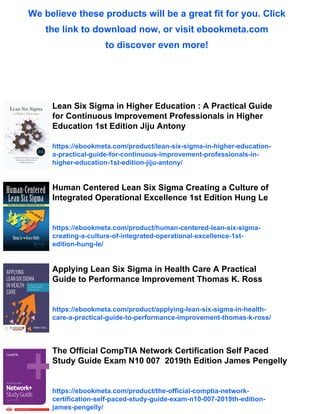 Lean Six Sigma for Higher Education 1st Edition Chad Laux | PDF