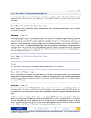 CIT1Q 2008Transcript FINAL