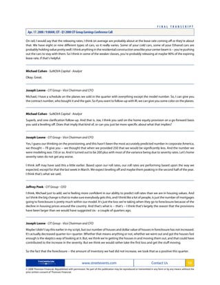 CIT1Q 2008Transcript FINAL