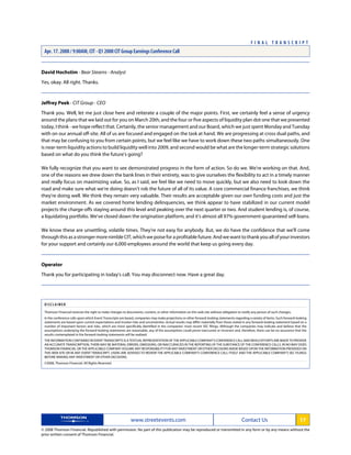 CIT1Q 2008Transcript FINAL