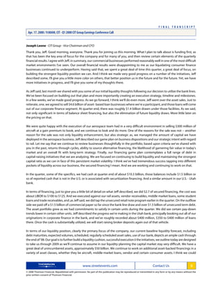 CIT1Q 2008Transcript FINAL